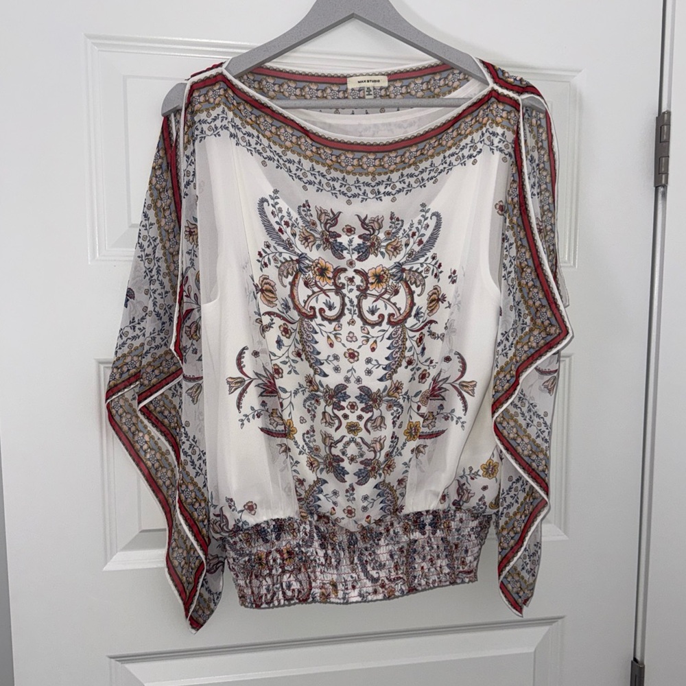 Max Studio Handkerchief Multicolor Patterned Boho… - image 2